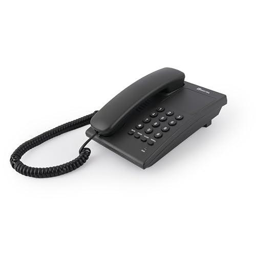 Beetel B17 Corded Landline Phone, Ringer Volume Control,LED for Ring Indication,Wall/Desk Mountable, Elegant Design,Clear Call Quality,Mute/Pause/Flash/Redial Function(Made in India) (Anthracite)(B17) - Triveni World