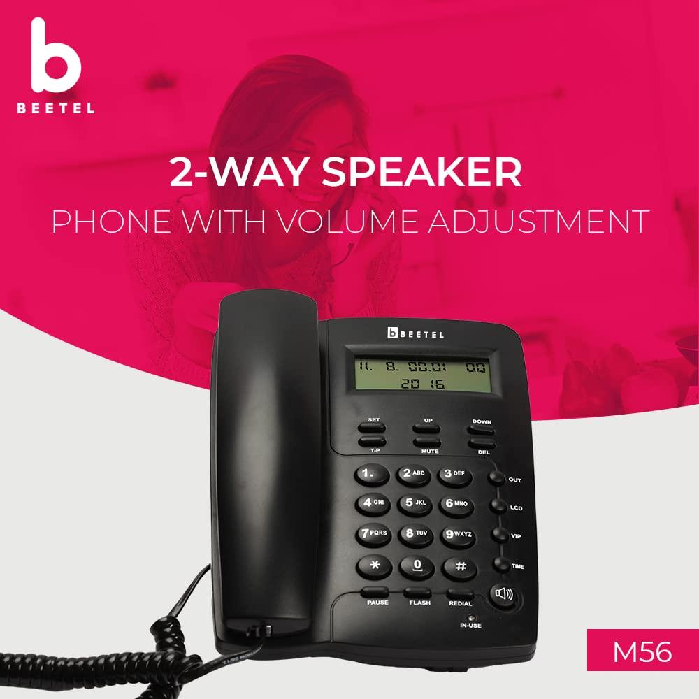 Beetel M56 Corded Phone (Black) - Triveni World