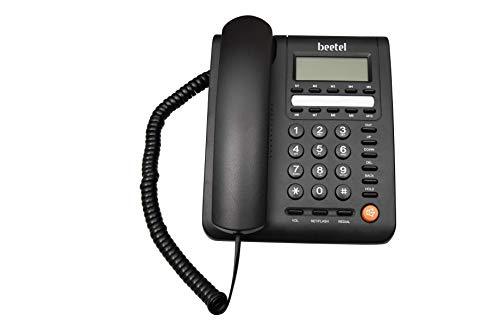 Beetel M59 Caller Id Corded Landline Phone With 16 Digit Lcd Display & Adjustable Contrast,10 One Touch Memory Buttons,2Ways Speaker Phone,Music On Hold,Solid Build Quality,Classic Design (Black)(M59) - Triveni World