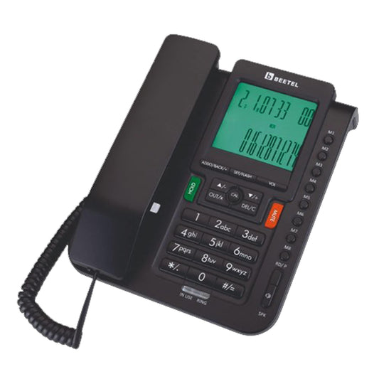 BEETEL M71 Caller ID Phone IWTH Large LCD Display (Black) - Triveni World