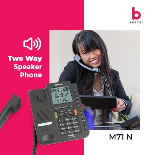 Beetel M71N Caller ID Landline Phone for Home or Office, 16 Digit Display, 2-Way Speaker Phone with adjustable volume, 8 One Touch Memory Buttons, TEC Certified, 30 Incoming Call Memory (Anthracite) - Triveni World