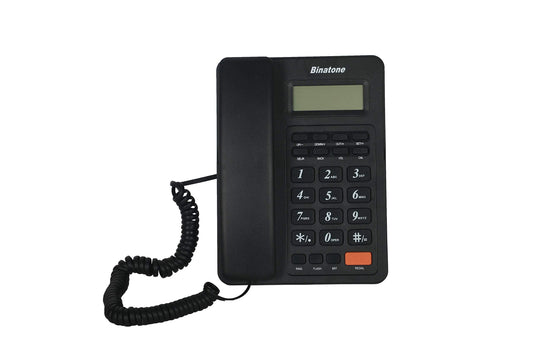 Binatone Spirit 221 Basic Corded Landline Phone with Display for Office & Home (Black) - Triveni World