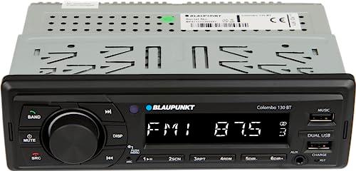 BLAUPUNKT Car Stereo Colombo-130BT Digital Media Receiver, 1 DIN, 4x50 watts with Dual USB Ports (Music & Charging), Bluetooth, AUX in, FM, Hands Free Calling & Remote Control - Triveni World