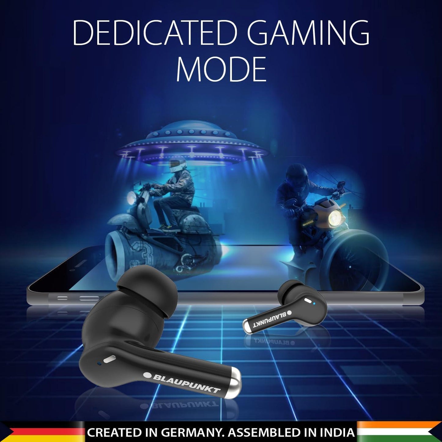 Blaupunkt Newly Launched Btw100 Xtreme Truly Wireless Bluetooth Earbuds I 99H Playtime* I Quad Mic I Crispr Enc Tech I Gaming Mode I Turbovolt Charging I Bt Version 5.3 (Black),in-Ear - Triveni World