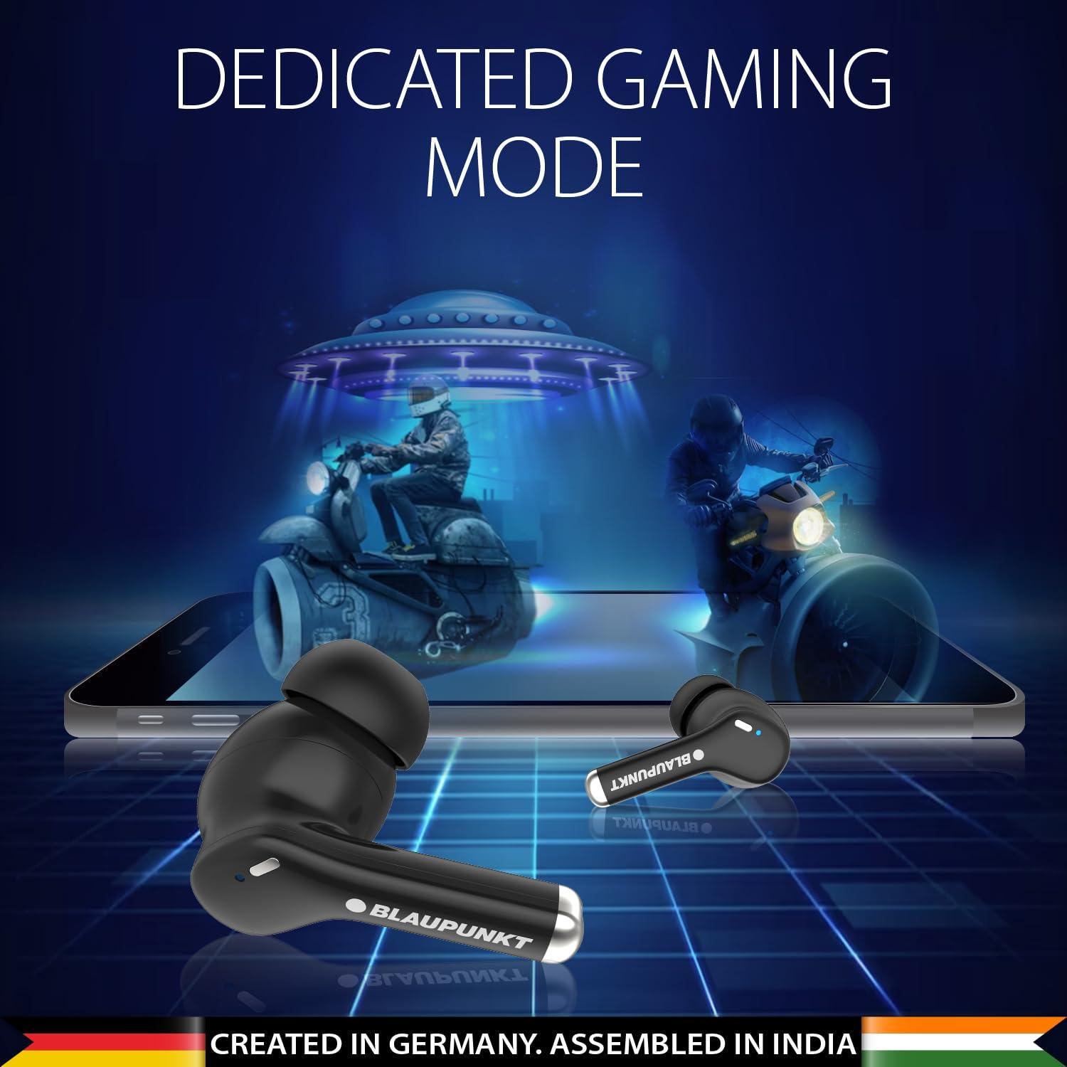 Blaupunkt Newly Launched Btw100 Xtreme Truly Wireless Bluetooth Earbuds I 99H Playtime* I Quad Mic I Crispr Enc Tech I Gaming Mode I Turbovolt Charging I Bt Version 5.3 (Black),in-Ear - Triveni World