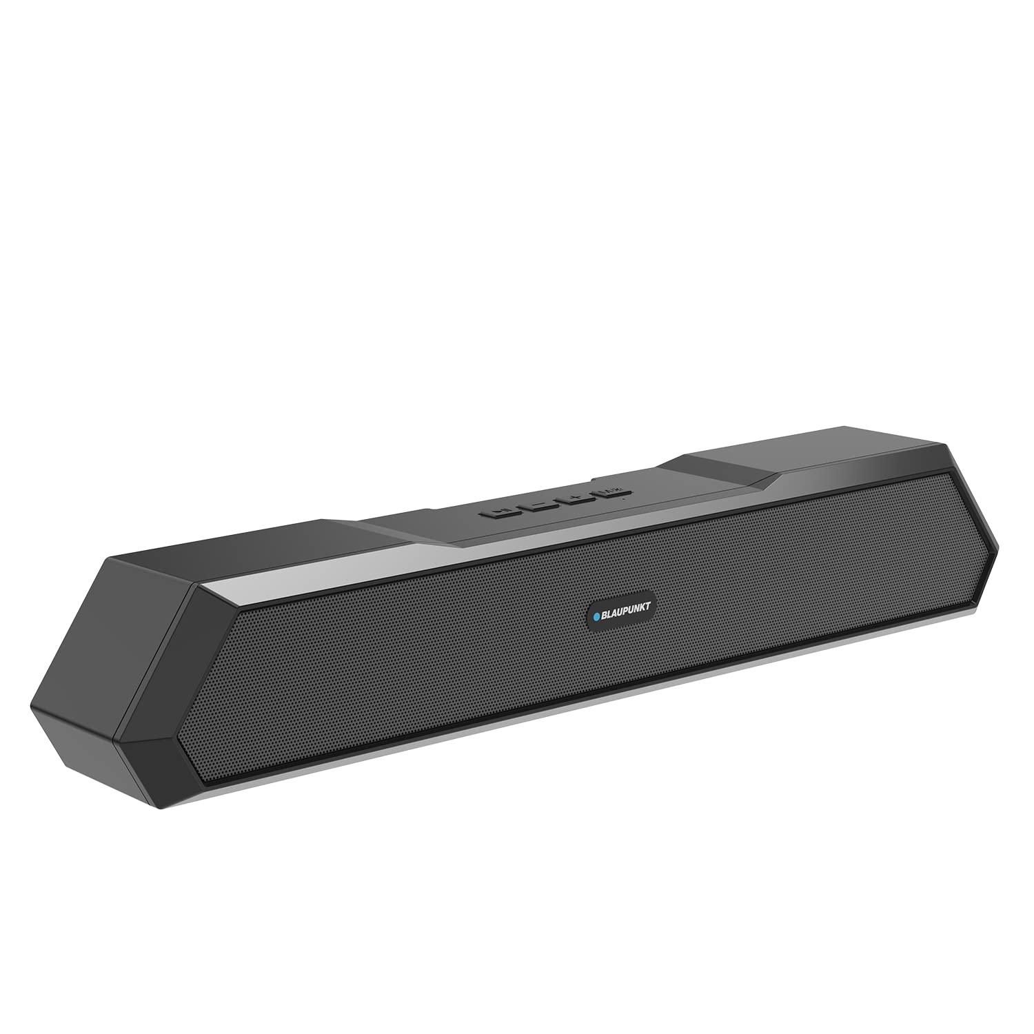 Blaupunkt Newly Launched SBA15 14W Bluetooth Soundbar I 1200 mAh Battery I TurboVolt Charging I AUX, Bluetooth, USB & TWS I Mini Gaming BT Speaker for TV, Mobile, PC, Tablets, Laptops (Premium Black) - Triveni World