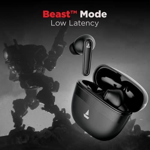 boAt Airdopes 113 Bluetooth Truly Wireless in Ear Earbuds with ENx Tech, Beast Mode, ASAP Charge, 24H Playtime, Immersive Audio, IPX4, IWP, Touch Controls, Lightweight Build(Space Black) - Triveni World