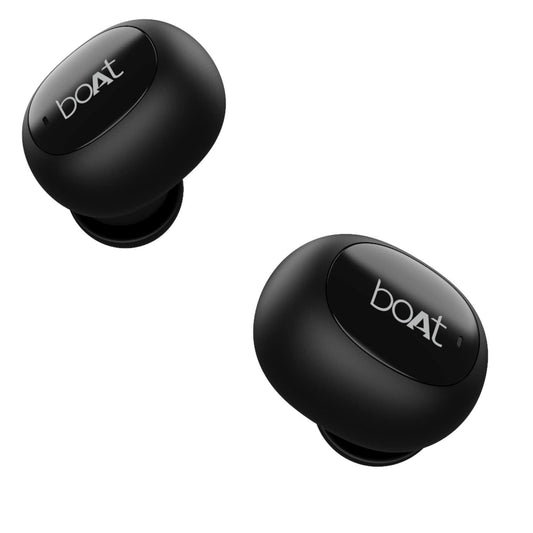 boAt Airdopes 121v2 in-Ear True Wireless Earbuds with Upto 14 Hours Playback, 8MM Drivers, Battery Indicators, Lightweight Earbuds & Multifunction Controls (Active Black, with Mic) - Triveni World