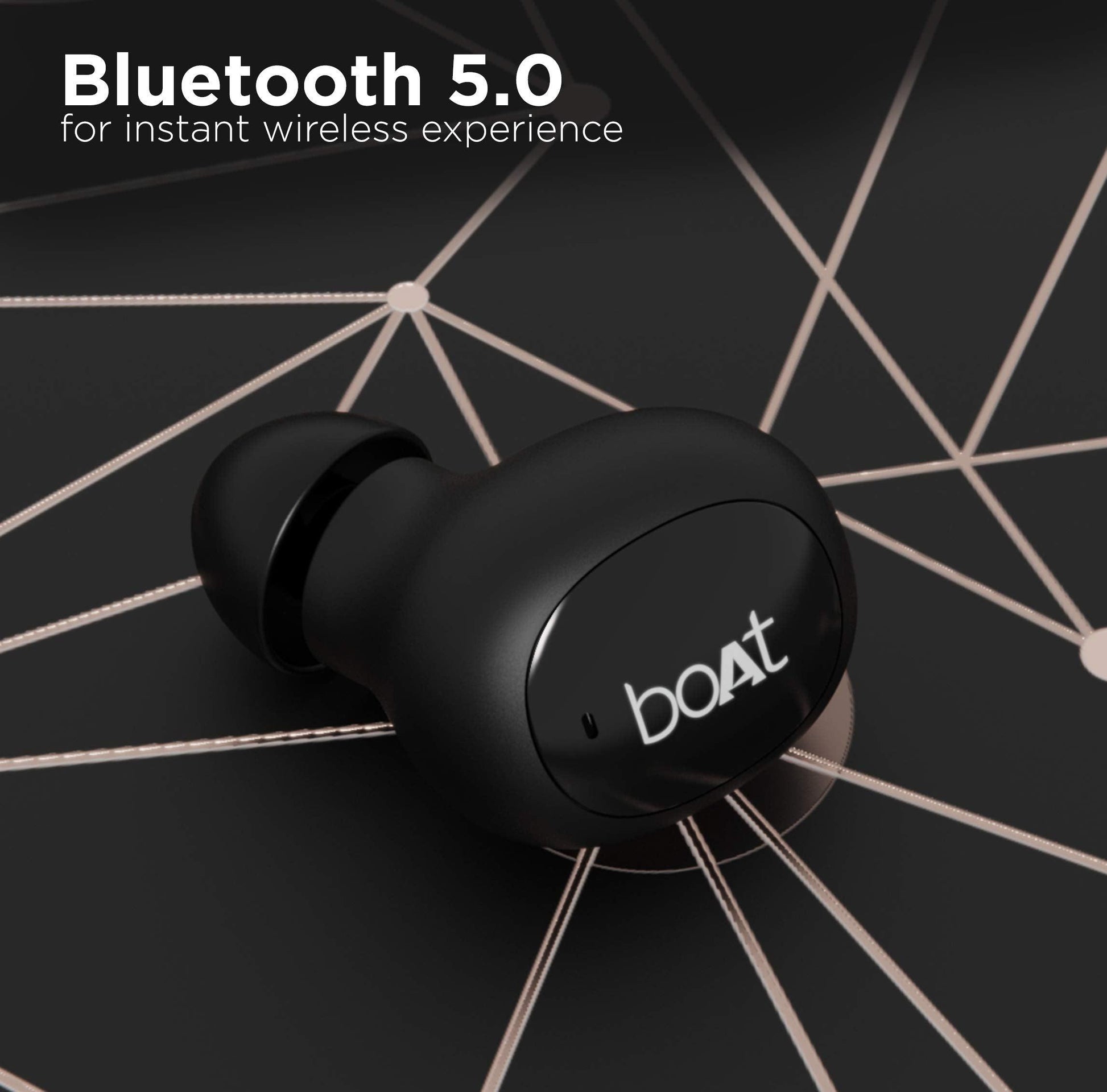 boAt Airdopes 121v2 in-Ear True Wireless Earbuds with Upto 14 Hours Playback, 8MM Drivers, Battery Indicators, Lightweight Earbuds & Multifunction Controls (Active Black, with Mic) - Triveni World