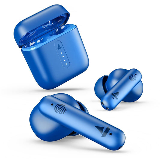 boAt Airdopes 141 ICC Edition Bluetooth Truly Wireless in Ear Earbuds with 42H Playtime,Low Latency Mode for Gaming, ENx Tech, IWP, IPX4 Water Resistance, Smooth Touch Controls(Thunder Blue) - Triveni World