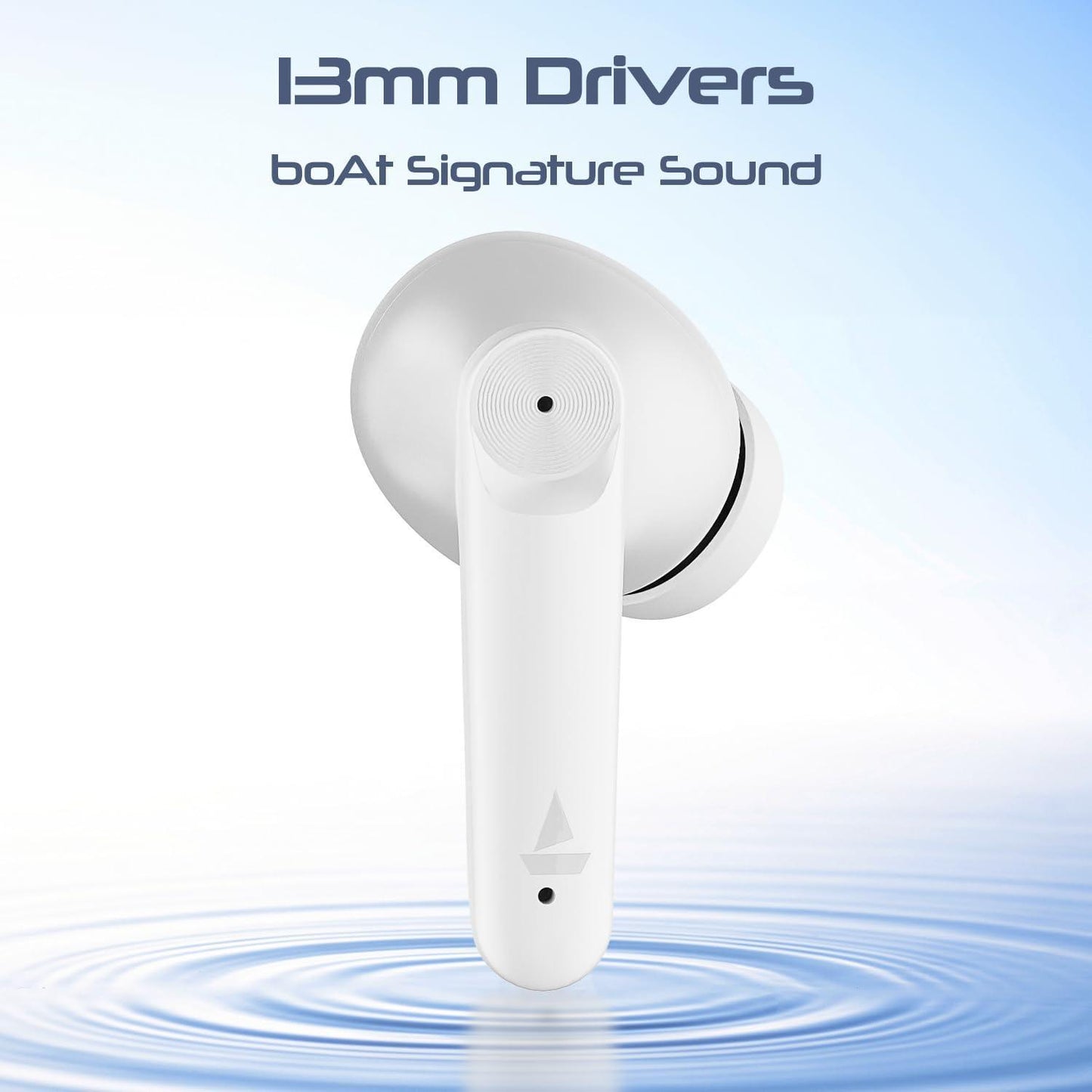 boAt Airdopes 200 Plus In Ear TWS Earbuds 100h Playback, Quad Mics ENx Technology, 13mm Drivers, Beast Mode(50ms Low Latency), ASAP Charge(5 Mins=60 Mins), IWP Tech w/BT v5.3 & IPX5(Ivory White) - Triveni World