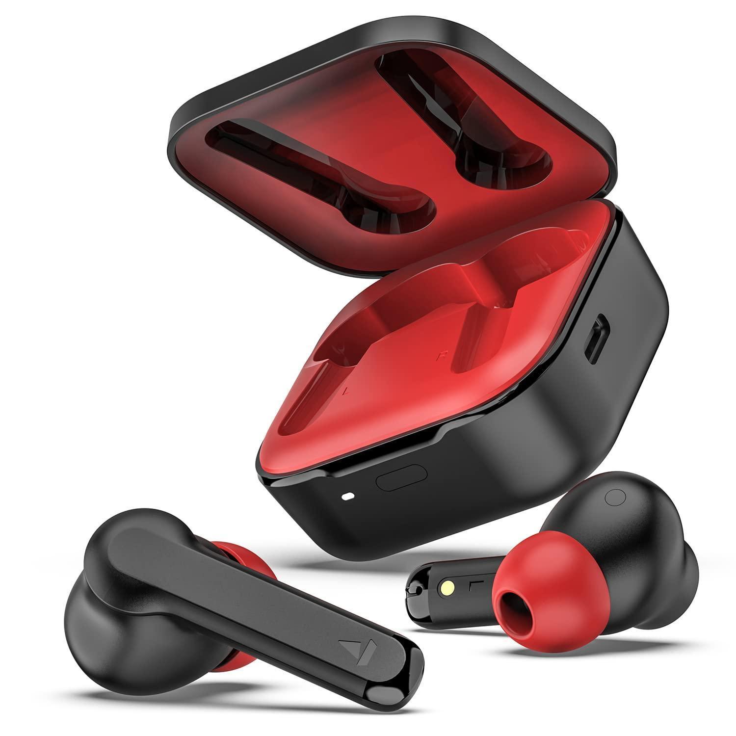 boAt Airdopes 458 TWS Wireless Earbuds with Spatial Bionic Sound by THX,in Ear, Enx Tech, 30H Playtime, Beast Mode, Signature Sound, ASAP Charge,IPX5,Touch Control(Active Black) - Triveni World