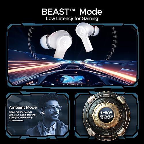 boAt Airdopes Flex 454 ANC in Ear TWS Earbuds with Smart Features, ANC ...