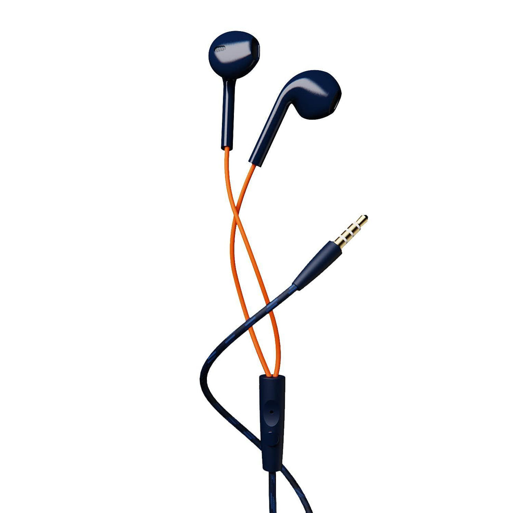 boAt Bassheads 105 Wired in Ear Earphones with Mic (Blue) - Triveni World