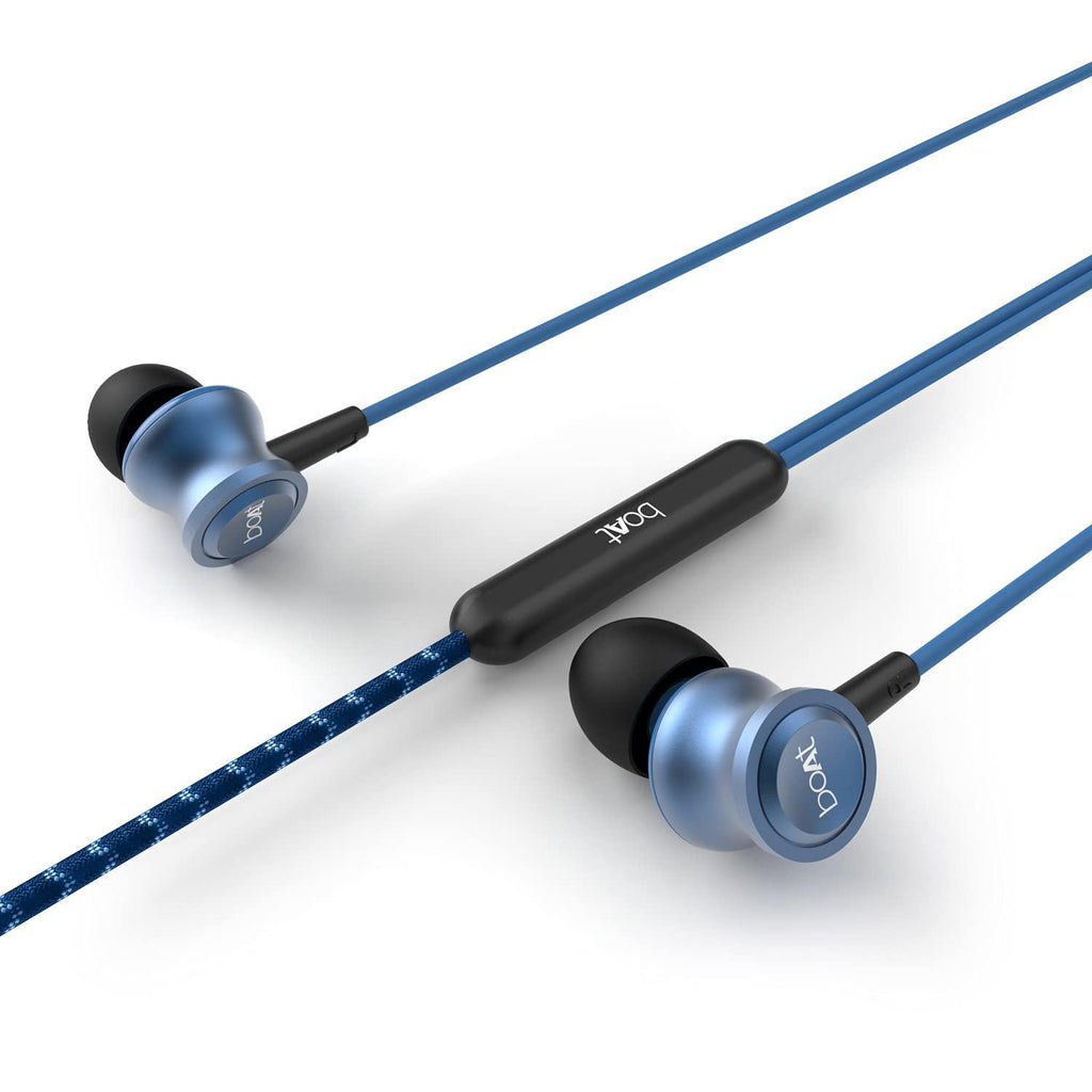 boAt Bassheads 152 in Ear Wired Earphones with Mic(Jazzy Blue) - Triveni World