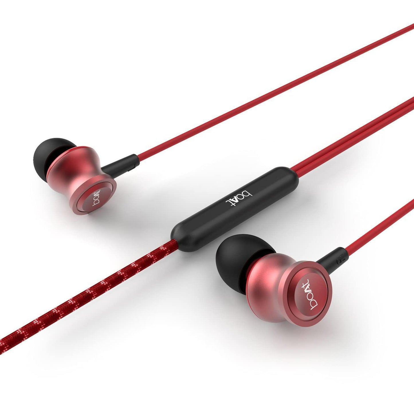 boAt Bassheads 152 in Ear Wired Earphones with Mic(Raging Red) - Triveni World