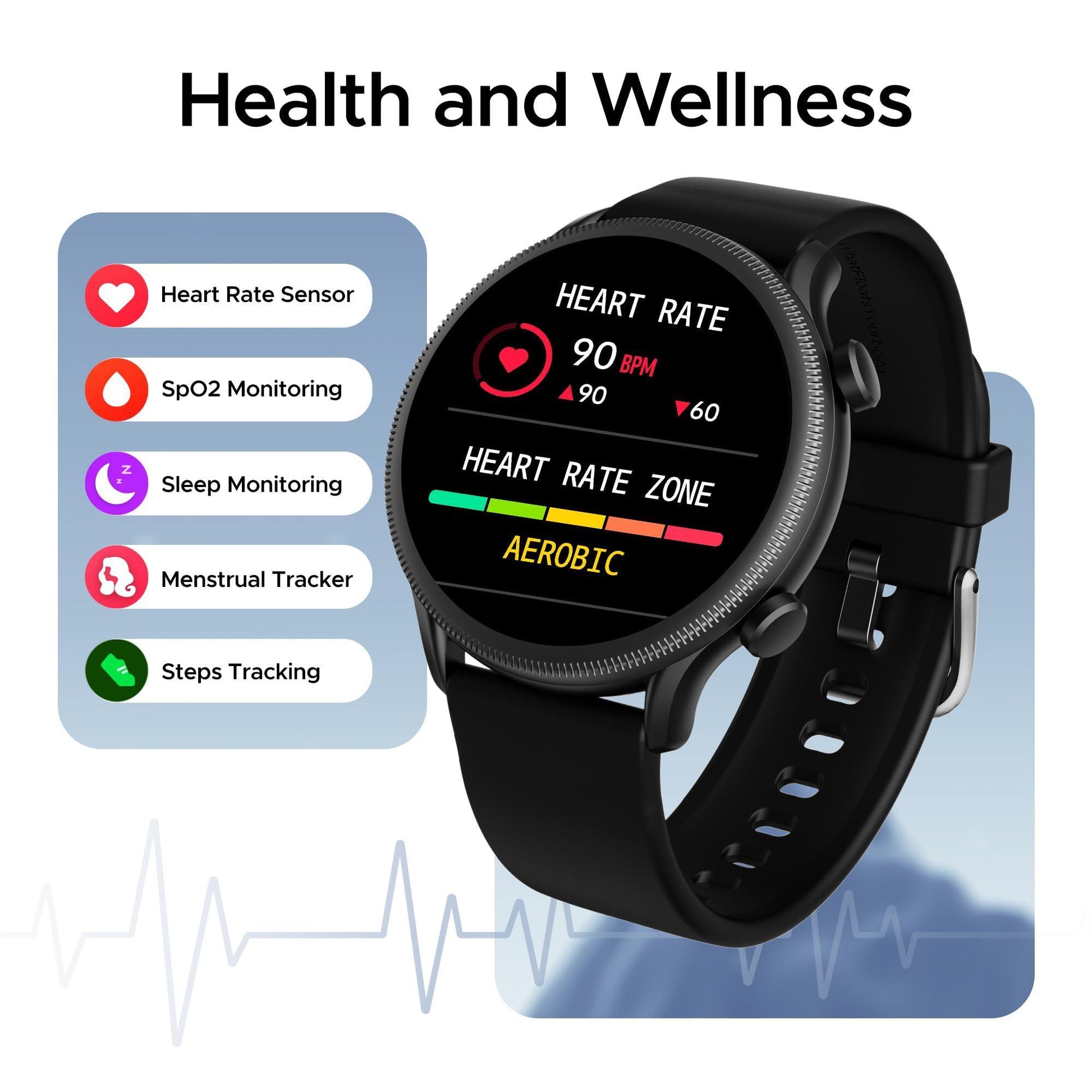 boAt Flash Plus Smart Watch with 1.39" HD Display, Bluetooth Calling, 100+ Sports Mode, AI Voice Assistant, Built-in Game, Heart Rate & Blood Oxygen Monitoring,IP68 (Active Black) - Triveni World