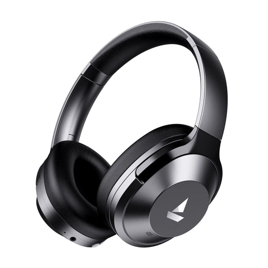 boAt Nirvana 751 ANC Hybrid Active Noise Cancelling Bluetooth Wireless Over Ear Headphones with Up to 65H Playtime, ASAP Charge, Ambient Sound Mode, Immersive Sound, Carry Pouch(Gunmetal Grey) - Triveni World