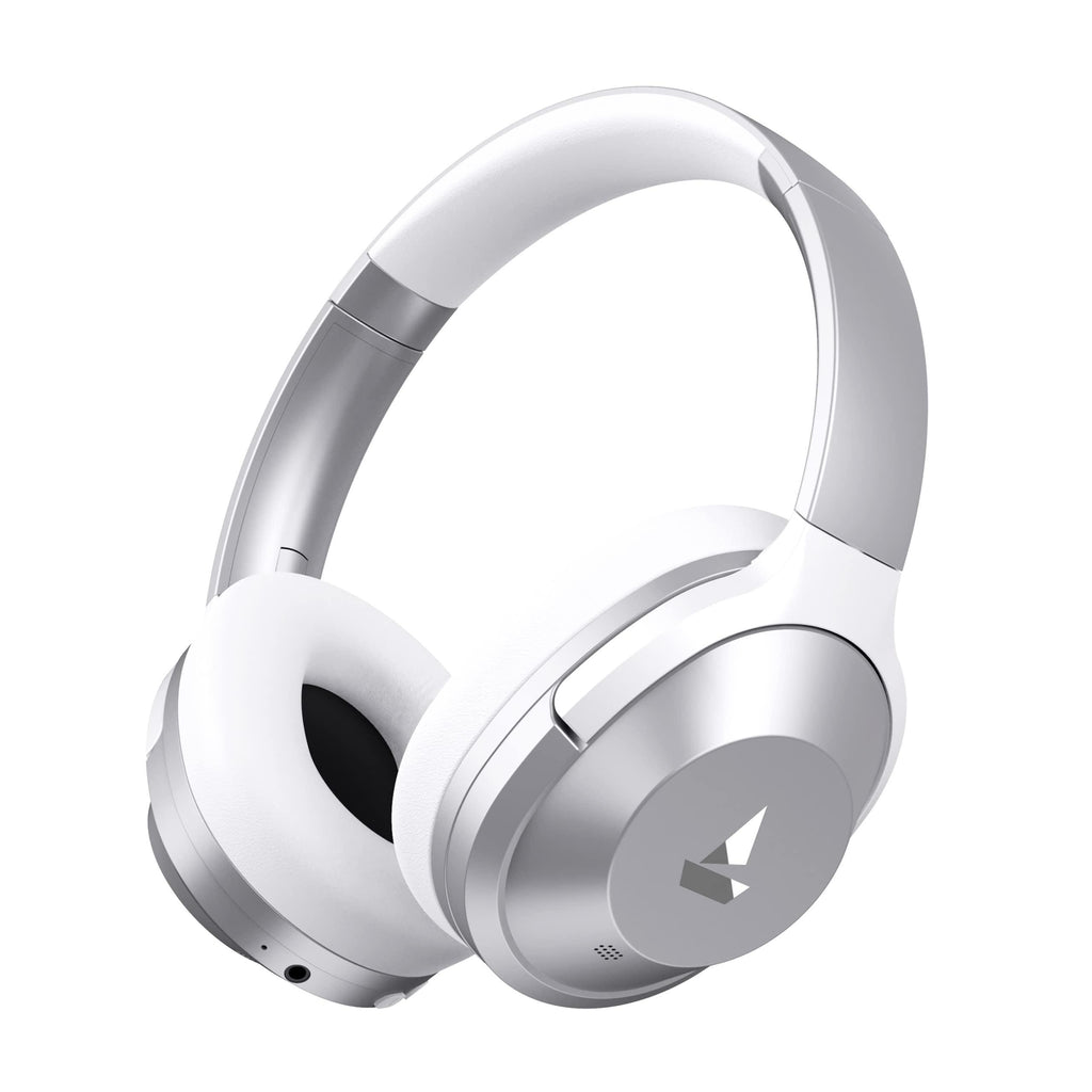 boAt Nirvana 751 ANC Hybrid Active Noise Cancelling Bluetooth Wireless Over Ear Headphones with Up to 65H Playtime, ASAP Charge, Ambient Sound Mode, Immersive Sound, Carry Pouch(Silver Sterling) - Triveni World