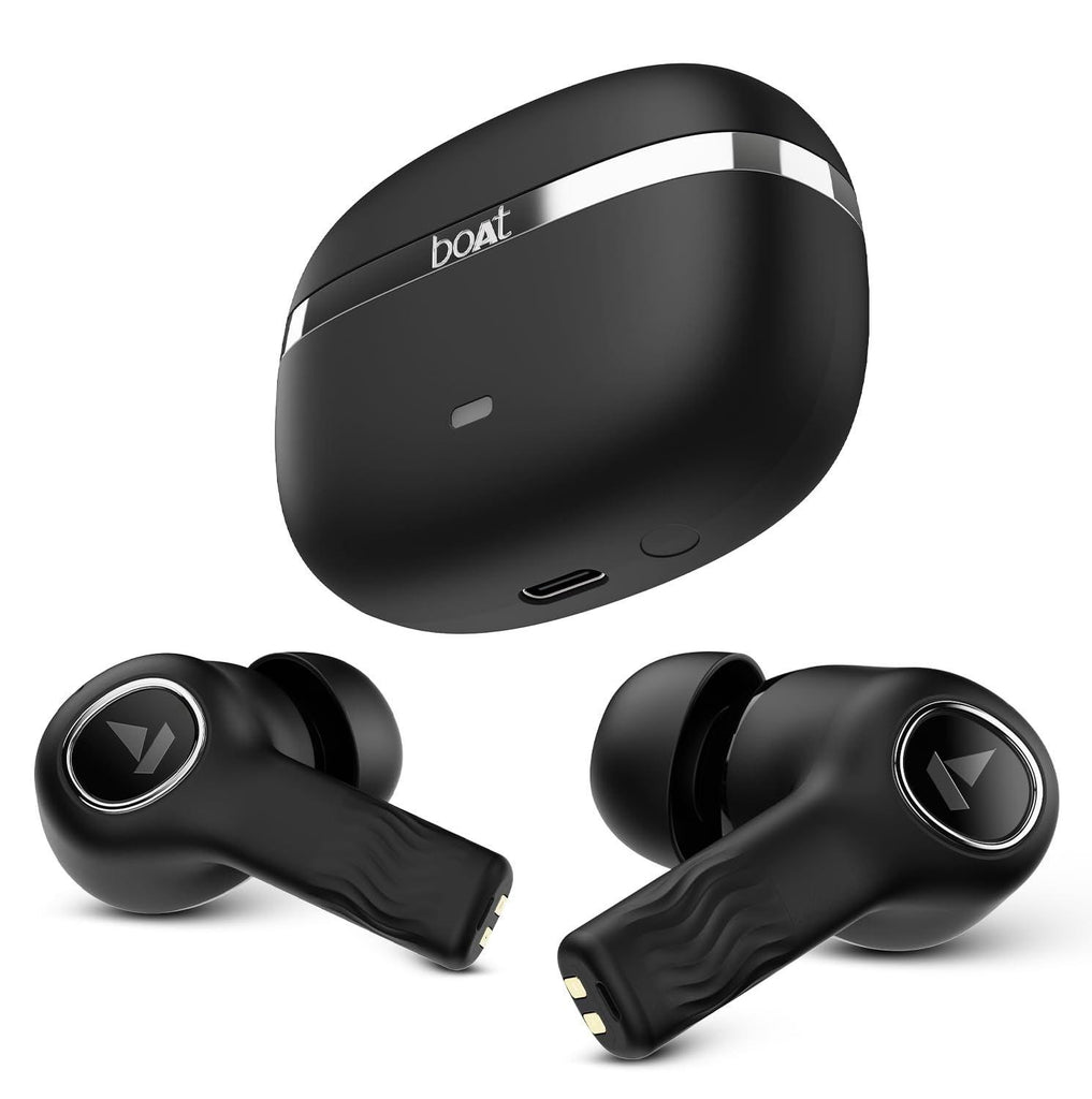 boAt Nirvana Ion TWS Earbuds with 120 HRS Playback(24hrs/Charge), Crystal Bionic Sound with Dual EQ Modes, Quad Mics ENx™ Technology, Low Latency(60ms), in Ear Detection(Charcoal Black) - Triveni World