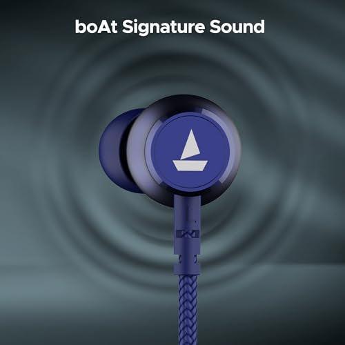 boAt Rockerz 111 Bluetooth Wireless Neckband with Up to 40 hrs Playtime, Dual Device Pairing, ENx Tech, Beast Mode, ASAP Charging, BTv5.3, IPX5,Type-C Interface & Magnetic Buds(Deep Blue) - Triveni World