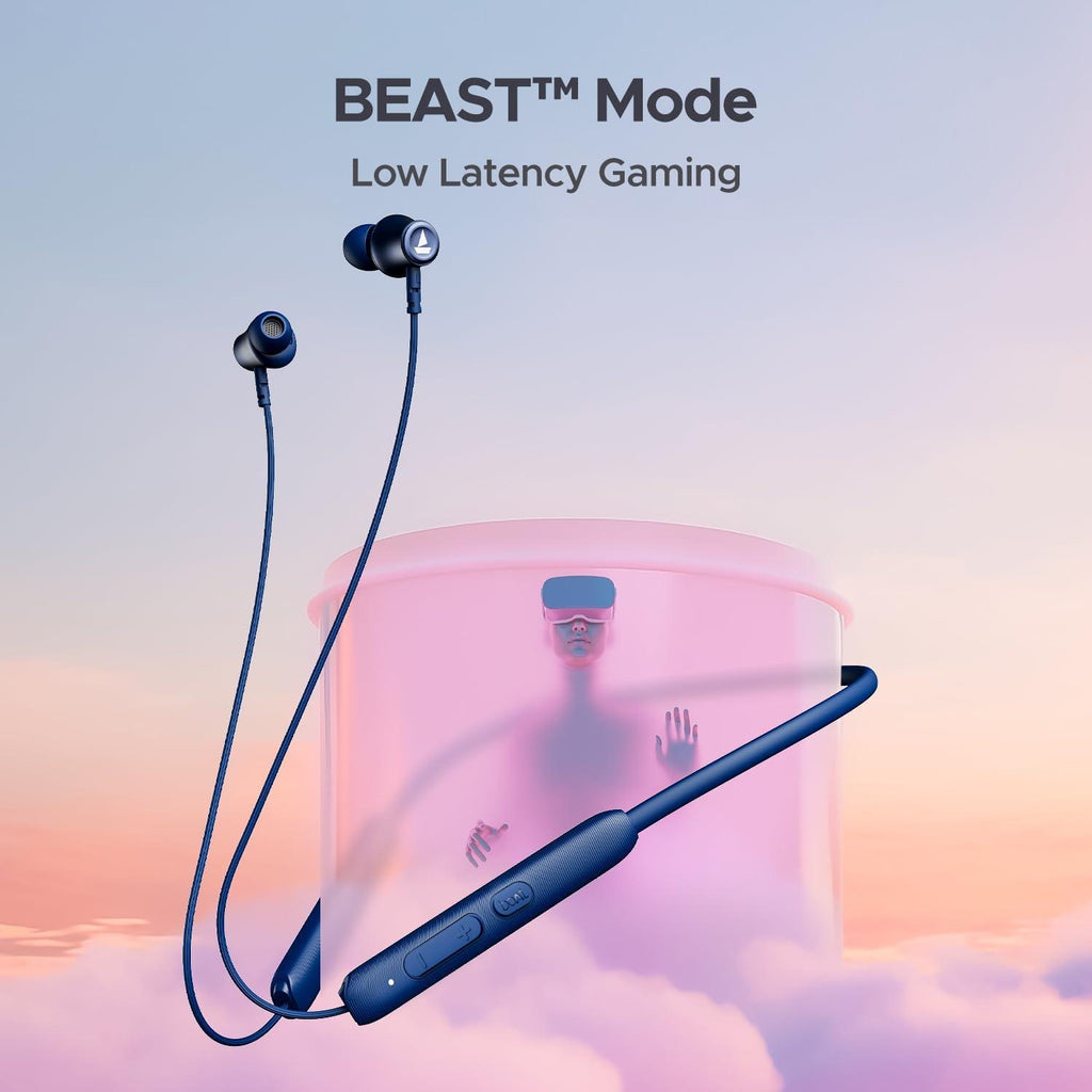 boAt Rockerz 245 V2 Pro Wireless in Ear Neckband with Up to 30 Hrs Playtime, Enxᵀᴹ Tech, Asapᵀᴹ Charge, Beastᵀᴹ Mode, Dual Pairing, Magnetic Buds,USB Type-C Interface&Ipx5(Cool Blue) - Triveni World