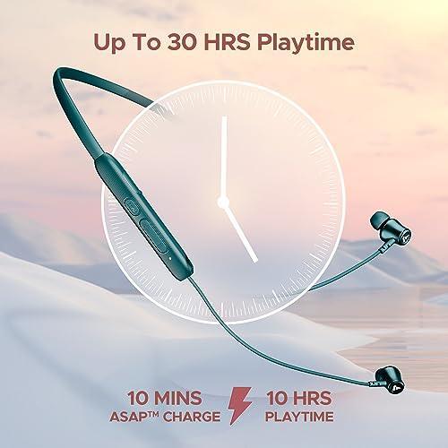 boAt Rockerz 245 V2 Pro Wireless in Ear Neckband with Up to 30 Hrs Playtime, Enxᵀᴹ Tech, Asapᵀᴹ Charge, Beastᵀᴹ Mode, Dual Pairing, Magnetic Buds,USB Type-C Interface&Ipx5(Teal Green) - Triveni World