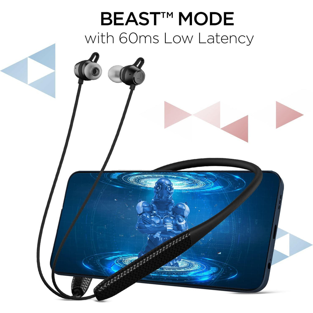 boAt Rockerz 255 Max in Ear Earphones with 60H Playtime,Eq Modes,Power Magnetic Earbuds,Beast Mode,Enx Tech,ASAP Charge(10 Mins=10 Hrs),Textured Finish,Dual Pair(Stunning Black),Bluetooth - Triveni World