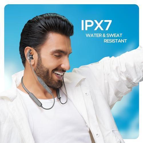 boAt Rockerz 255 Pro+ Bluetooth Wireless in Ear Earphones with Upto 60 Hours Playback, ASAP Charge, IPX7, Dual Pairing and Bluetooth v5.2(Cosmic Grey) - Triveni World