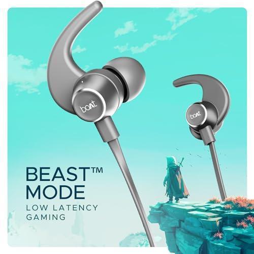 boAt Rockerz 255 Pro+ Bluetooth Wireless in Ear Earphones with Upto 60 Hours Playback, ASAP Charge, IPX7, Dual Pairing and Bluetooth v5.2(Cosmic Grey) - Triveni World