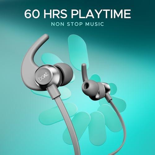 boAt Rockerz 255 Pro+ Bluetooth Wireless in Ear Earphones with Upto 60 Hours Playback, ASAP Charge, IPX7, Dual Pairing and Bluetooth v5.2(Cosmic Grey) - Triveni World