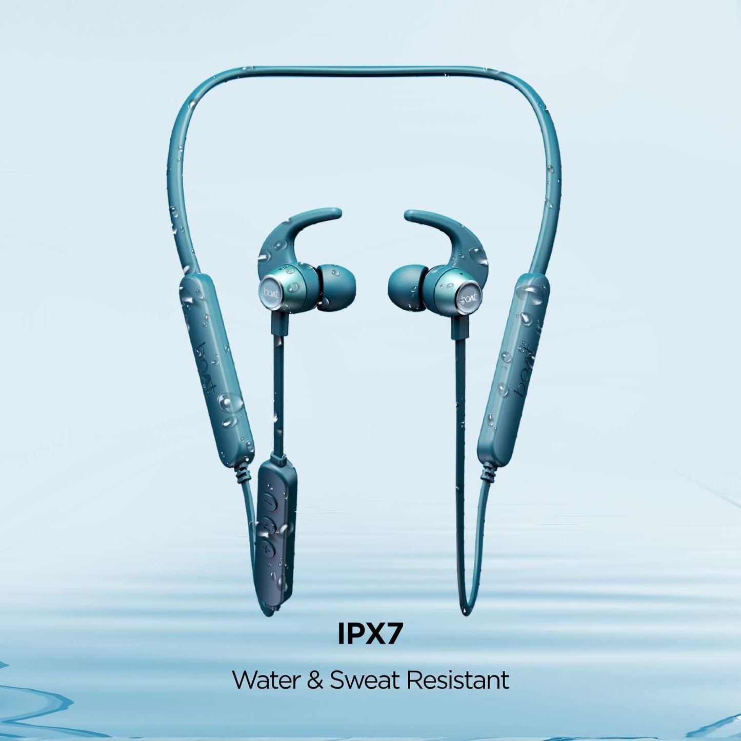 boAt Rockerz 258 Pro+ Bluetooth in Ear Earphones with Upto 60 Hours Playback, ASAP Charge, IPX7, Dual Pairing and Bluetooth v5.0(Teal Green) - Triveni World