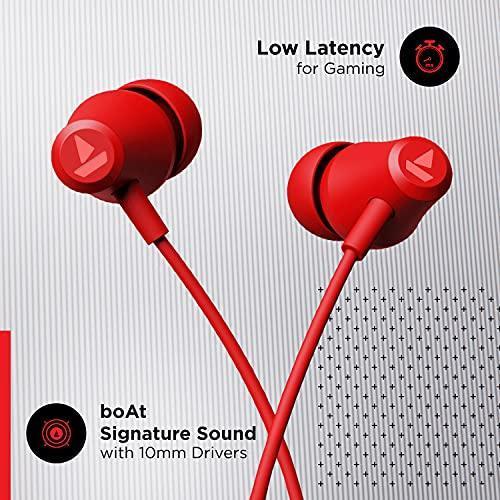 boAt Rockerz 375 Bluetooth Wireless in Ear Earphones with Mic (Raging Red) - Triveni World