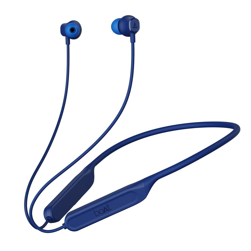 boAt Rockerz 378 Bluetooth Neckband with Spatial Bionic Sound Tuned by THX, Beast™ Mode, ASAP™ Charge, Signature Sound, 25 Hours Playtime & BT v5.1(Midnight Blue) - Triveni World