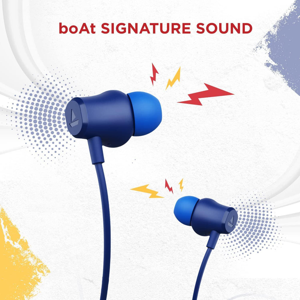 boAt Rockerz 378 Bluetooth Neckband with Spatial Bionic Sound Tuned by THX, Beast™ Mode, ASAP™ Charge, Signature Sound, 25 Hours Playtime & BT v5.1(Midnight Blue) - Triveni World