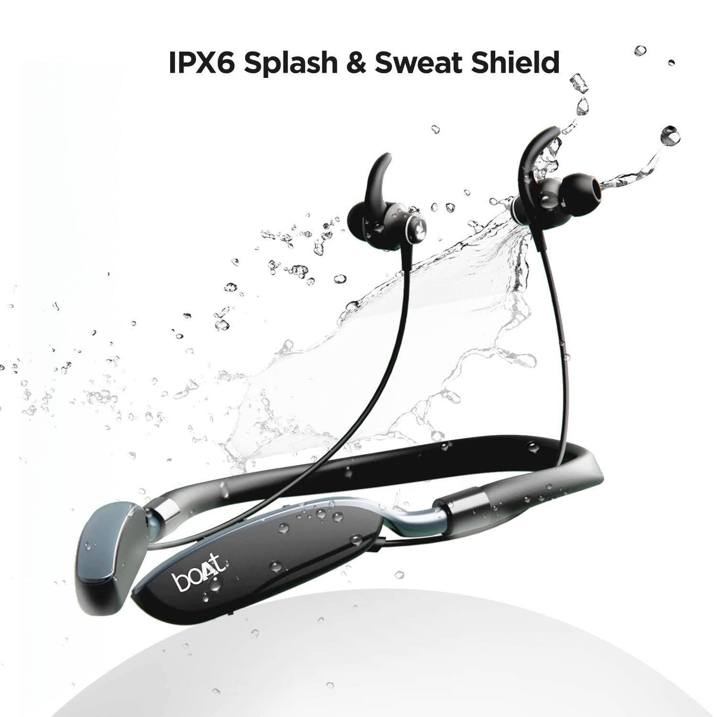 boAt Rockerz 385V2 Bluetooth in Ear Neckband with Qualcomm Aptx & CVC, Upto 40 Hours Battery, ASAP Charge, Ipx6 Rating and Dual Pairing(Active Black) - Triveni World