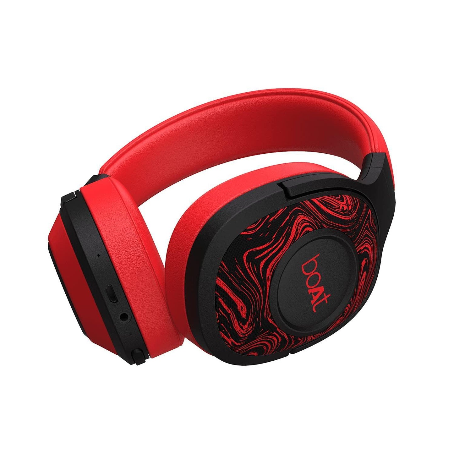 boAt Rockerz 550 Bluetooth Wireless Over Ear Headphones with Mic Upto 20 Hours Playback, 50MM Drivers, Soft Padded Ear Cushions and Physical Noise Isolation (Red) - Triveni World