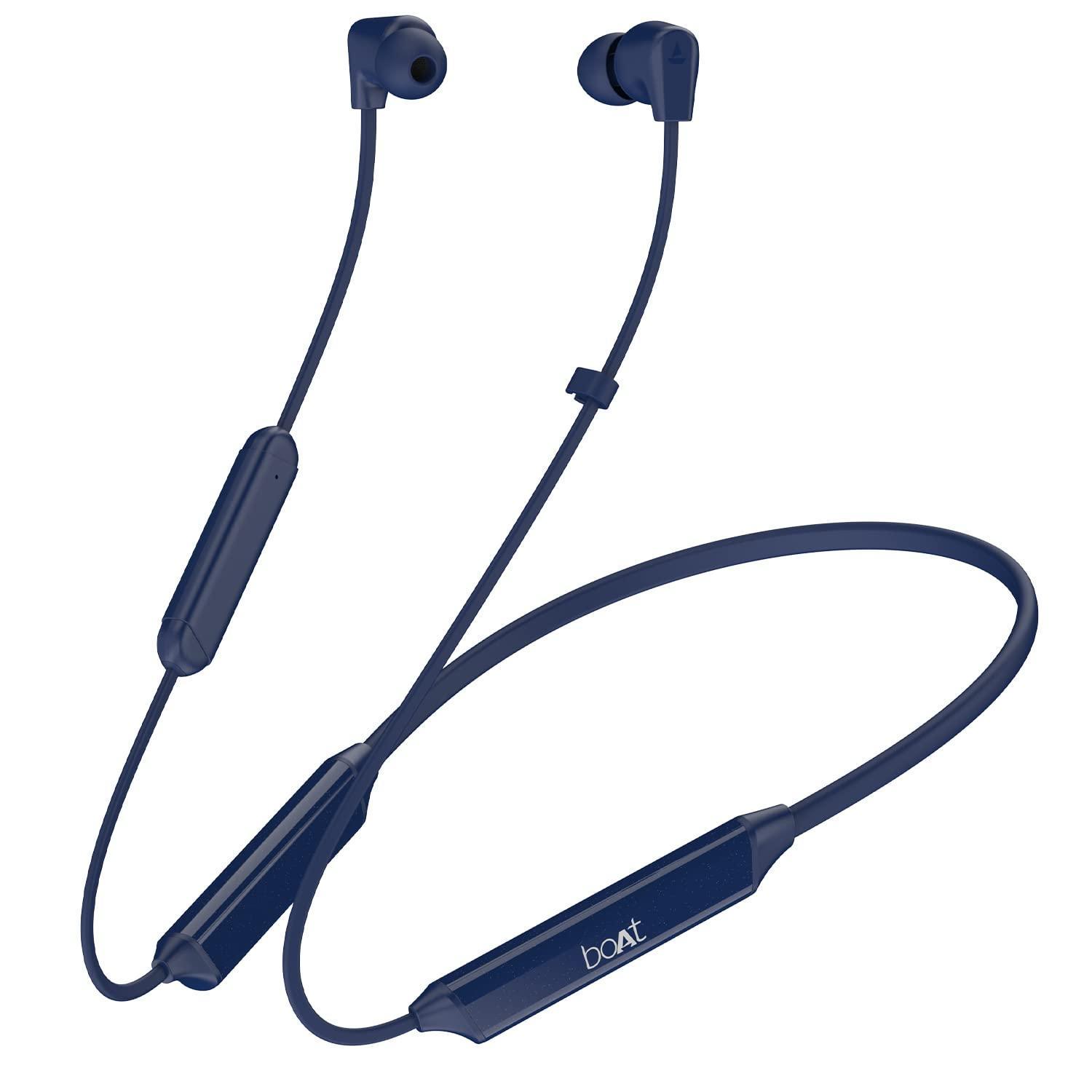 boAt Rockerz Trinity in Ear Earphones with 150H Playtime, Crystal Bionic Sound Powered by HiFi, Signature Sound, Beast™ Mode, ENx™ Tech, ASAP™ Charge, IPX5, Dual Pairing(Just Blue) - Triveni World