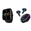 boAt Wave Active Smart Watch with 1.96" HD Display(Active Black) Immortal 121 TWS Earbuds with Beast™ Mode(40ms Low Latency)(Black Sabre) - Triveni World