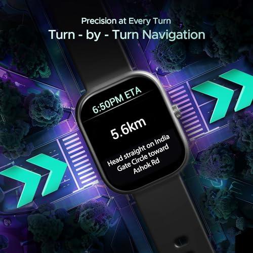 boAt Wave Sigma 3 w/Turn-by-Turn Navigation, 2.01" HD Display, Bluetooth Calling, Crest+ OS, QR Tray, Watch Face Studio, Coins, Emergency SOS Smart Watch for Men & Women(Active Black) - Triveni World