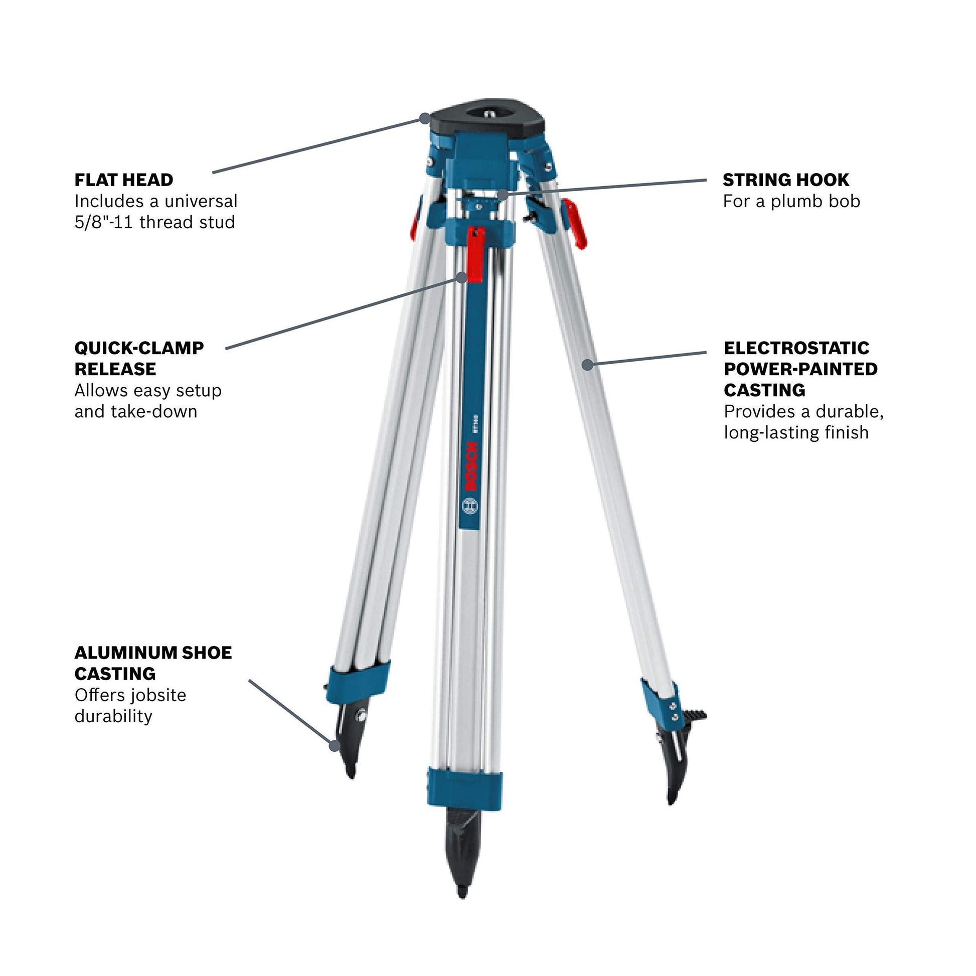 Bosch BT160 Metal Alum Quick Clamp Tripod (Multicolor) - Triveni World