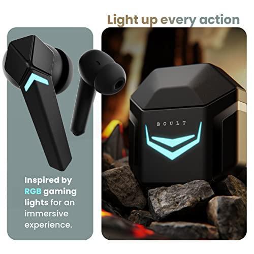 Boult Audio Ammo True Wireless in Ear Earbuds with 40ms Lowest Latency, 40H Playtime, ENC Mic, 13mm Bass Drivers, Interactive LED, Type-C Fast Charging (10Min=150min) Bluetooth Ear Buds - Triveni World