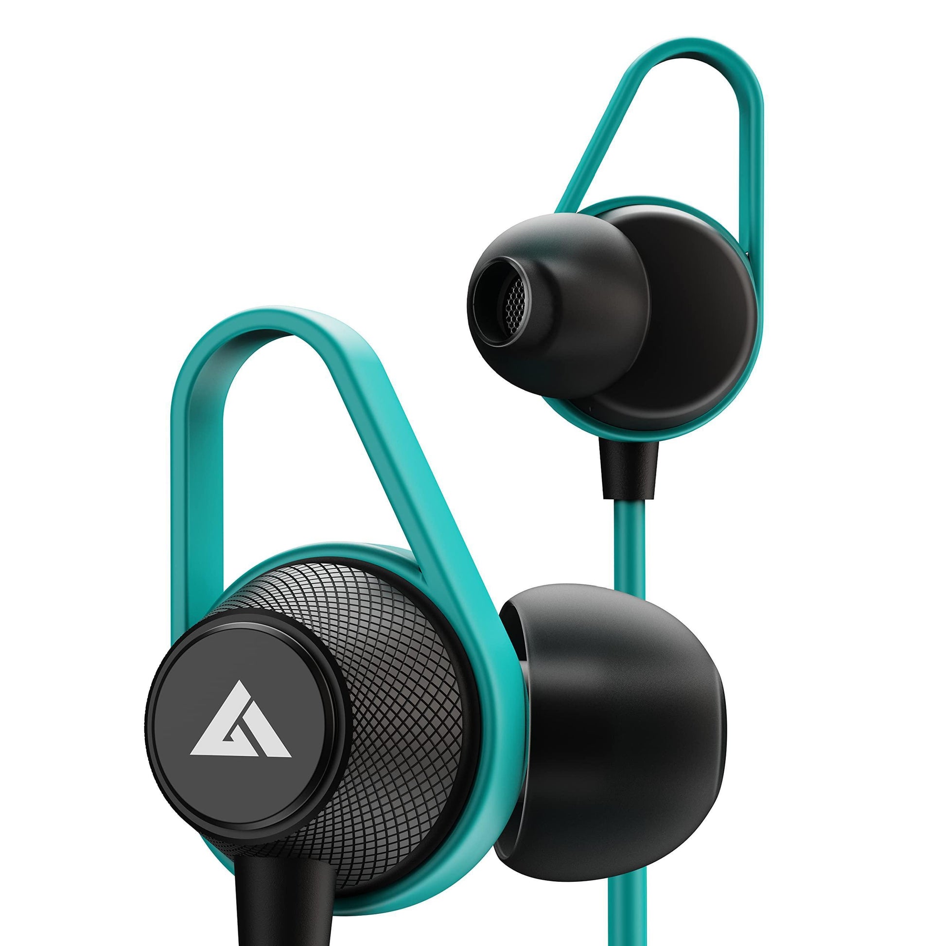 Boult Audio Bassbuds Loop 2 Wired in Ear Earphones with Mic, 10mm Powerful Driver for Extra Bass with Customizable Ear Loop (Teal Blue) - Triveni World