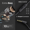 Boult Audio BassBuds X1 in-Ear Wired Earphones with 10mm Extra Bass Driver and HD Sound with mic(Black) - Triveni World