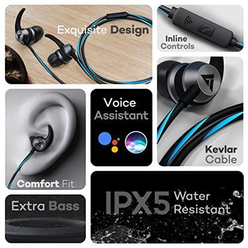 Boult Audio BassBuds X1 in-Ear Wired Earphones with 10mm Extra Bass Driver and HD Sound with mic(Blue) - Triveni World