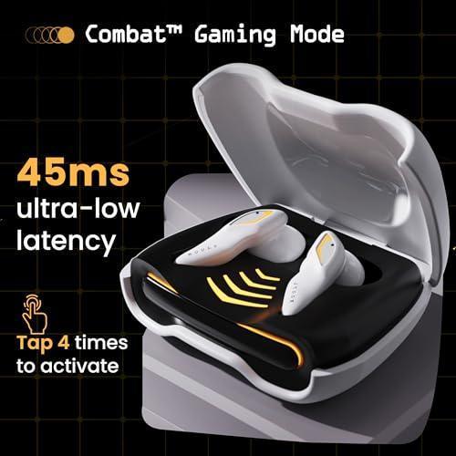 Boult Audio [Just Launched] UFO True Wireless in Ear Earbuds with 48H Playtime, Built-in App Support, 4 Mics Clear Calling, Low Latency Gaming, Made in India Bluetooth 5.3 TWS Ear Buds (White Opal) - Triveni World