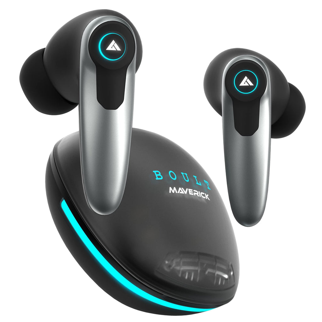 Boult Audio Maverick with 35H Playtime, 45ms Xtreme Low Latency Mode, Quad Mic ENC, Type C Fast Charging (10Mins=120Mins), 10mm Drivers, BT 5.3, IPX5 Airbass True Wireless in Ear Earbuds (Black) - Triveni World