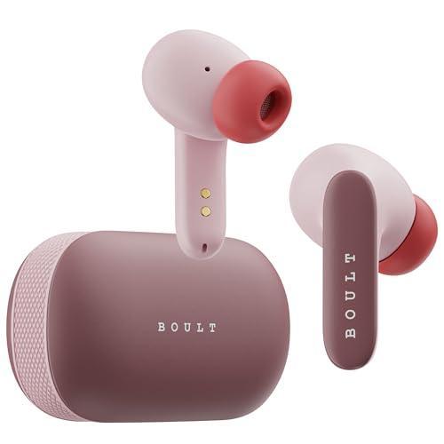 Boult Audio Newly Launched Z20 Pro Truly Wireless Bluetooth Ear Buds with 60 Hours Playtime, 4 Mics Clear Calling, 45ms Low Latency, Rich Bass Drivers, TWS Earbuds Bluetooth Wireless (Candy Cane) - Triveni World