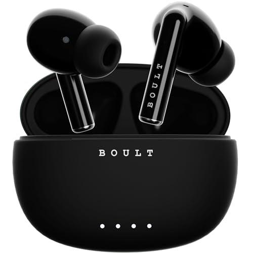 Boult Audio W20 Truly Wireless in Ear Earbuds with 35H Playtime, Zen™ ENC Mic, 45ms Low Latency, 13mm Bass Drivers, Type-C Fast Charging, Made in India, Touch Controls, IPX5 ear buds TWS (Space Black) - Triveni World