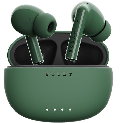 Boult Audio W20 Truly Wireless in Ear Earbuds with 35H Playtime, Zen™ ENC Mic, 45ms Low Latency, 13mm Bass Drivers, Type-C Fast Charging, Made in India,Touch Controls, IPX5 Ear Buds TWS (Pine Green) - Triveni World